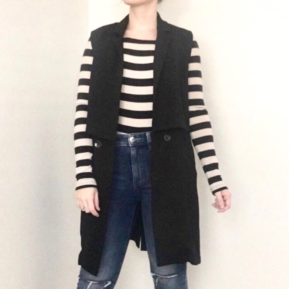 Sophie Rue black vest duster